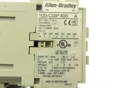 Allen Bradley 193-EECB Motor Starter Contactor Overload Relay 1-5A 120V Coil