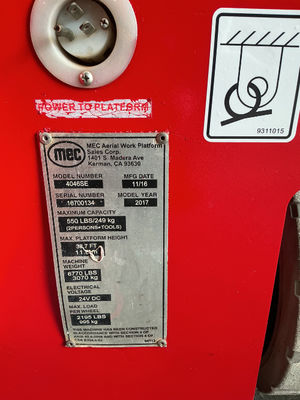 Used 2017 MEC 4046SE Scissor Lifters Wisconsin US | Stack Equipment #1498131