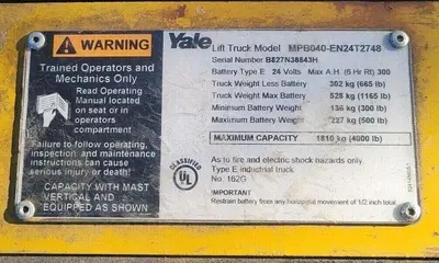 USED 2010 YALE MPB040-EN24T2748