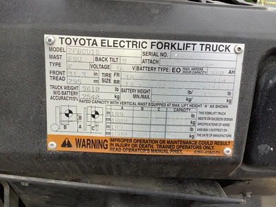 Used TOYOTA 7FBCU15 Misc Forklifts Michigan US | Miedema Asset Management Group #1486263