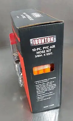 Ironton 10-PC. Pvc Air Hose Kit 3.8in. x 25Ft Loc4C38