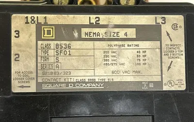 Used SQUARE D 8536SF01 Starters | Surplus Asset Holdings #1204519