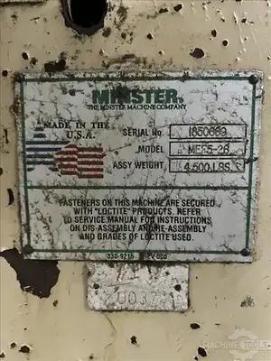 USED 1997 MINSTER Coil Feed Lines