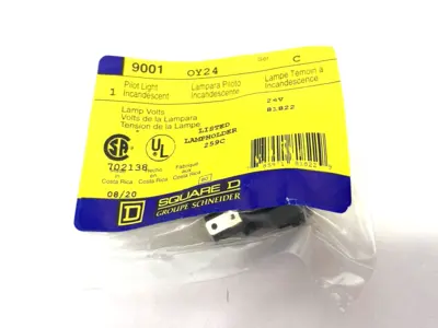 NEW SQUARE D YELLOW INCANDESCENT PILOT LIGHT TYPE O