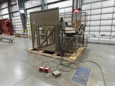 Allegheny Hydraulic Tote Tipper Paper Shredder Hopper Dump Feed Conveyor 460V