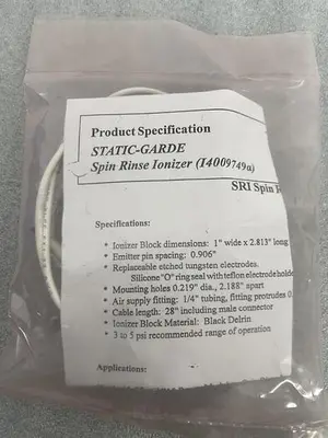 STATIC-GARDE SPIN RINSE IONIZER