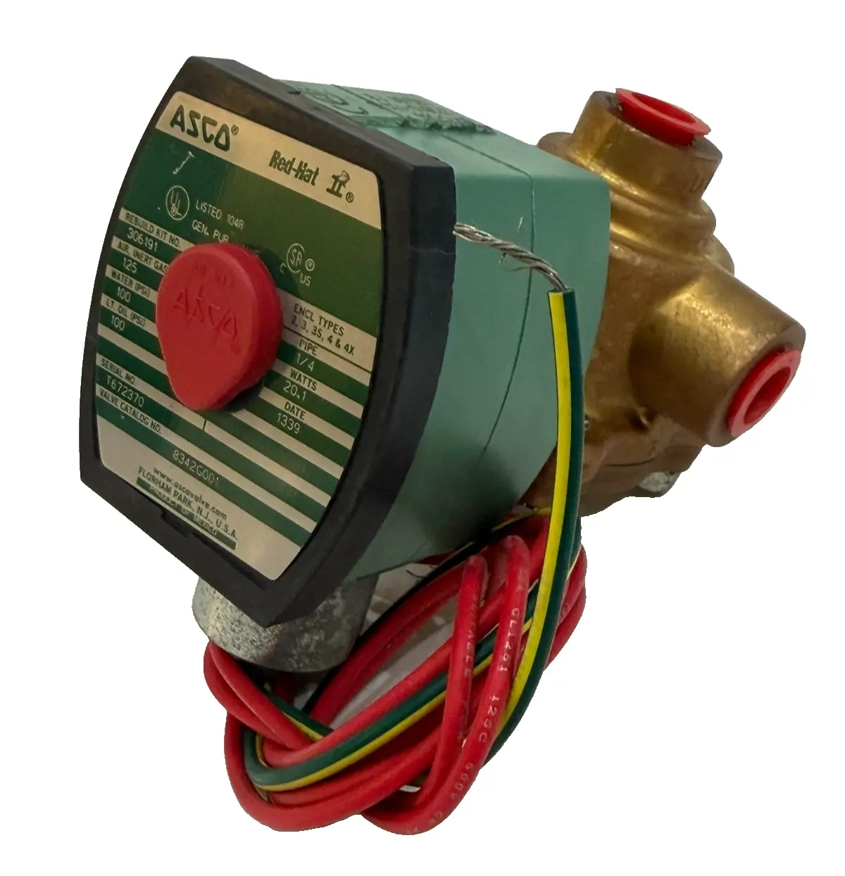 NEW ASCO 8342G001 SOLENOID VALVE 120/60
