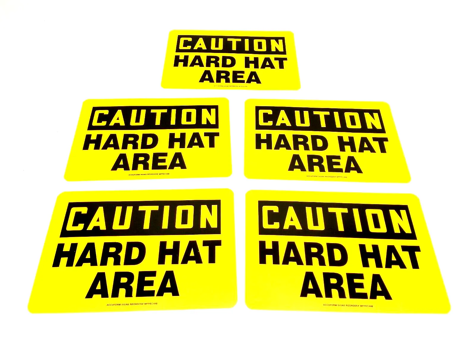New | in-Stock Accuform Signs "Caution Hard Hat Area", 10"x7" Adhesive Sign Commercial Materials & Supplies Michigan US | Maverick Industrial Sales #1392858
