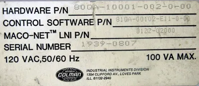 REFURBISHED BARBER COLMAN 80QA-10001-002-0-00 MODULE 80QA10001002000