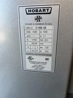 Used HOBART HL600 Planetary Mixers Florida US | BAM Discount Restaurant Equipment #1494040