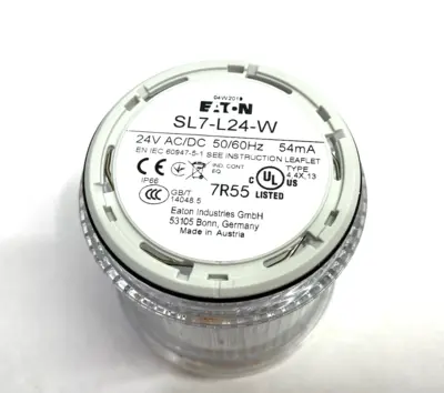 USED EATON STACKLIGHT MODULE 70MM, CONTINUOUS LED, WHITE 24VAC/DC