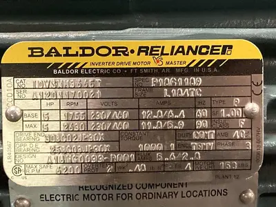 USED BALDOR RELIANCE IDVSNM3665T