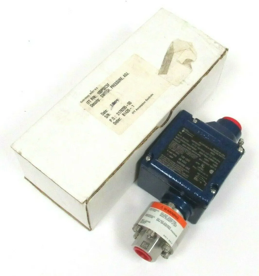 NEW ITT 100P52C5F ADJUSTABLE PRESSURE SWITCH