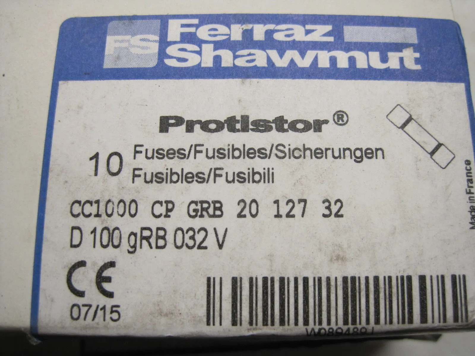 NEW FERRAZ SHAWMUT CC1000-CP-GRB-20-127-32 FUSE CC1000CPGRB2012732