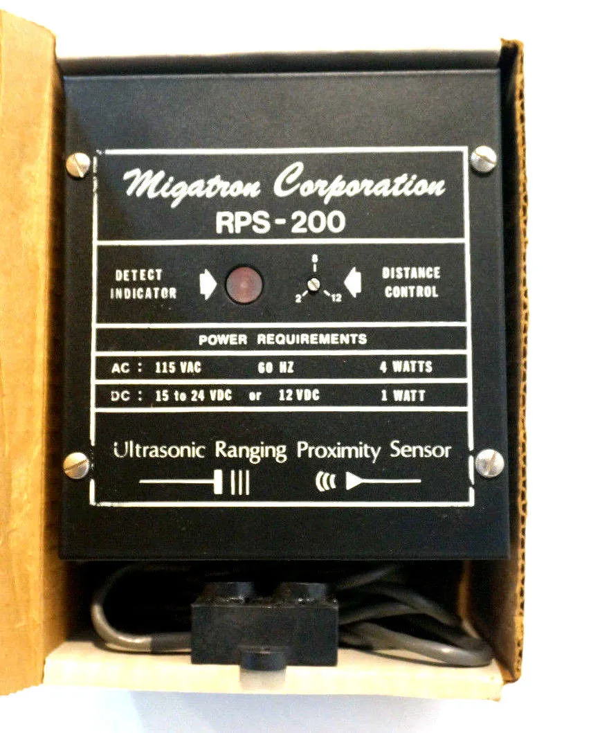 NEW MIGATRON CORP. RPS-200 ULTRASONIC PROXIMITY SENSOR RPS200