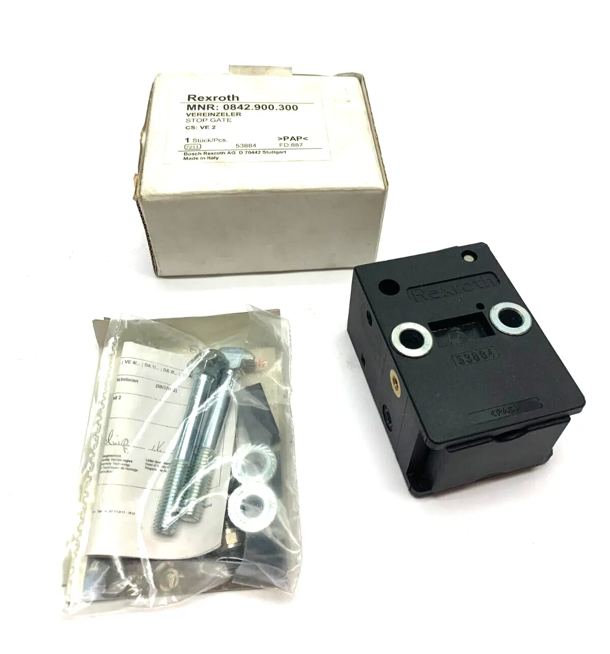 New | in-Stock Bosch Rexroth Pneumatic Damping Stop Gate Unit VE 2 Pump & Valve Parts Michigan US | Maverick Industrial Sales #1423226