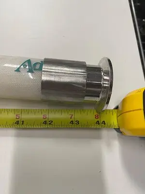 USED ADVANTAPURE APSM-P-1000 2" X 44" FLEXIBLE SILICON HOSE 150PSI