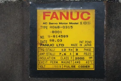 FANUC A06B-0315-B001 SERVO MOTOR G-814589, A06B0315B001