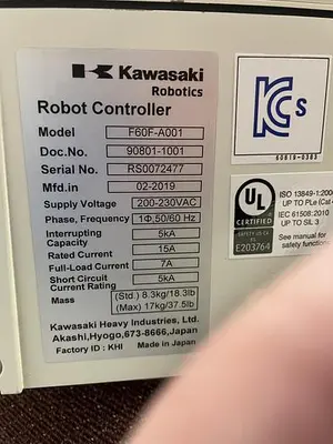 Used 2019 KAWASAKI ROBOTICS RS007L Robots Michigan US | RAB Industries, Inc. #184290