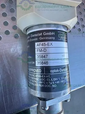 USED OPTEK AF45-EX FM-D WAVELENGTH UV ABSORPTION SENSOR W/ 1/2" SANITARY FITTING