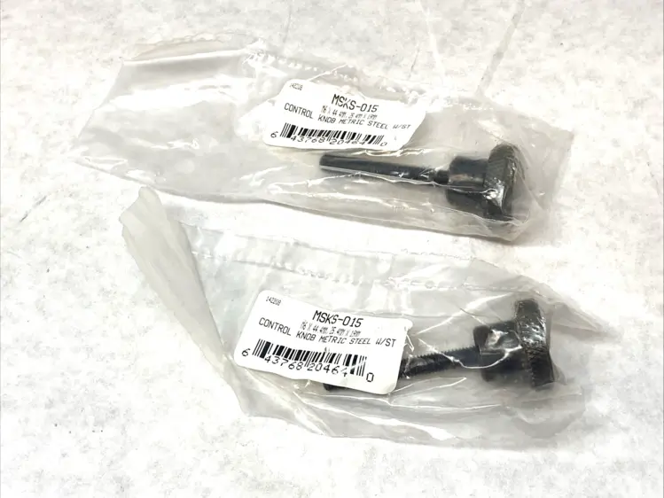 New | in-Stock S&W Manufacturing Knurled Control Knob M6 w/ Stud Assembly LOT OF 2 Handles & Knobs Michigan US | Maverick Industrial Sales #1400804