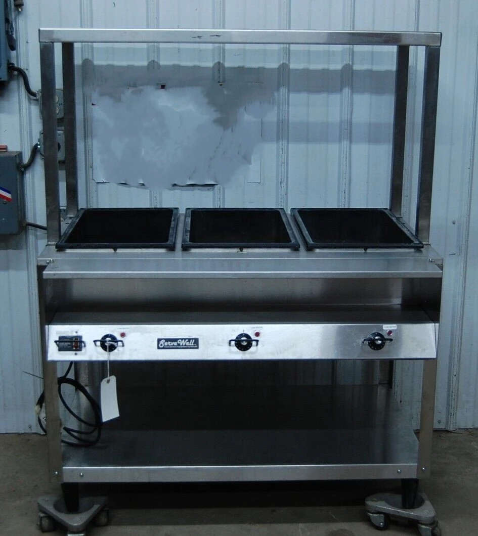 142-0908 Vollrath 38003 3 Well Hot Food Warmer Steam Table
