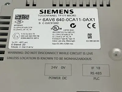 USED SIEMENS 6AV6 640-0CA11-0AX1