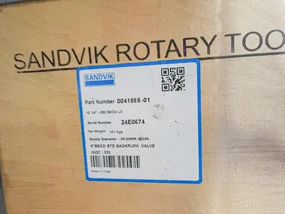 Used SANDVIK 0041595-01 TRI-CONE BIT Construction Equipment Parts Pennsylvania US | East West Machinery & Drilling #1417848