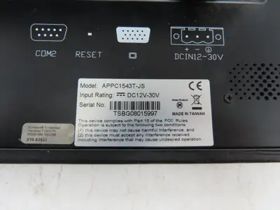 Nexcom APPC1543T-JS 15" HMI Touch Screen Control Panel Windows 7