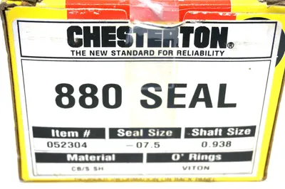 NEW CHESTERTON 880 SEAL 052304 SEAL SIZE 07.5 SHAFT SIZE .938