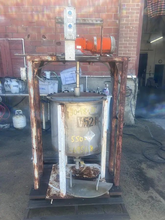 Tank, 35 Gallon, S/st, 21-1/2" X 22", Agit., #C695168