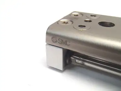 USED SMC GUIDED CYLINDER 20MM X 5MM, 10MM STROKE