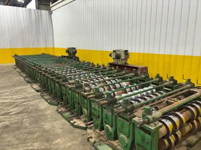 36" HI-RIB (7.2 TYPE) PANEL RAFTED ROLLFORMER LINE;  INCLUDES UNCOILER, ROLLFORMER & FLYING CUTOFF SHEAR: YOBRO #24156