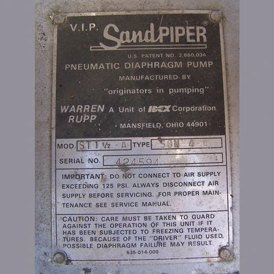Sandpiper ST 1½-A Diaphragm Pump