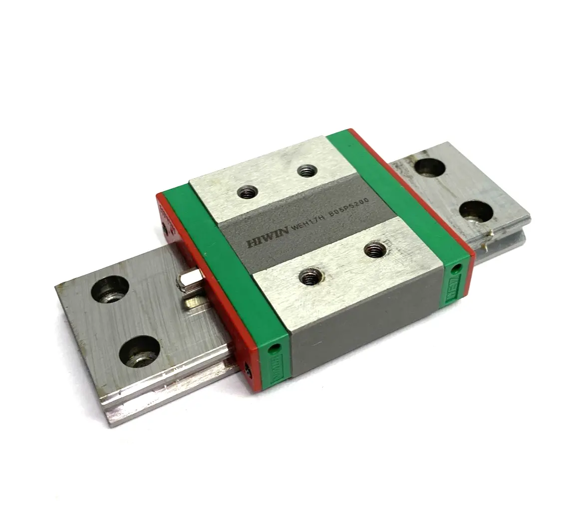USED HIWIN LINEAR GUIDEWAY BLOCK AND RAIL, 1-BLOCK, 100MM RAIL