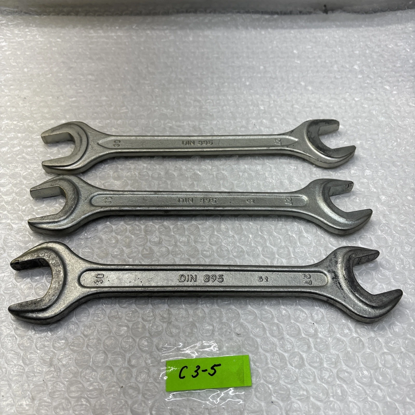 ** Preowned 27mm 30mm Open Ended Spanner  DIN 895 (QTY Of 3) #