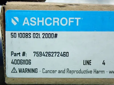 New | in-Stock ASHCROFT 50 1008S 02L 2000# Universal Pressure Meters Ohio US | HGR 24 #904502