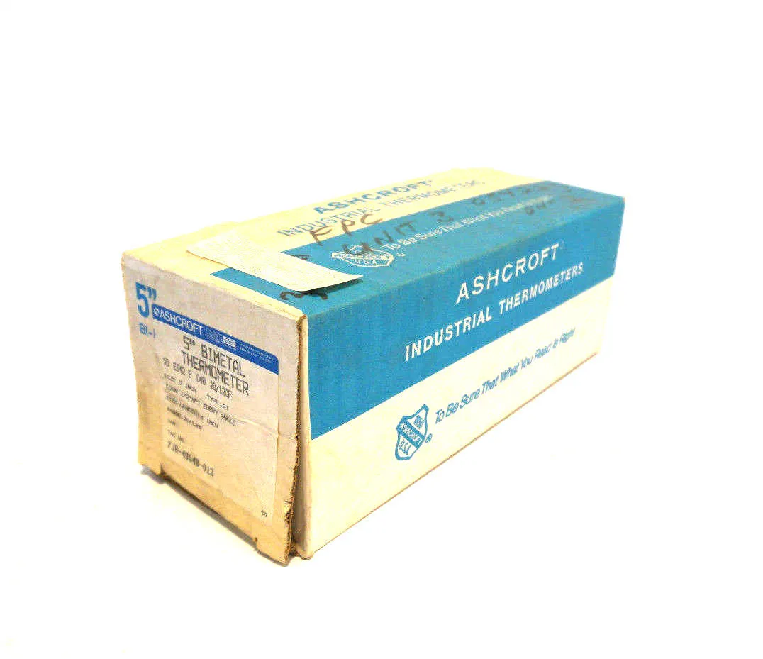 NEW ASHCROFT 50-EI-42E-040 20/120F 5" BIMETAL THERMOMETER 50EI42E040