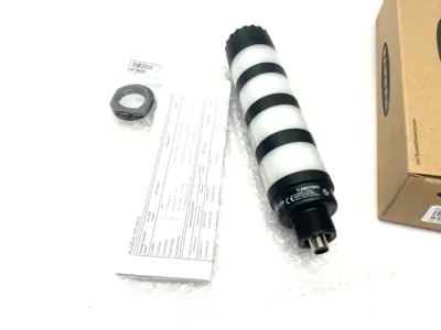 USED BANNER ENGINEERING CORE SER. 50MM LED TOWER LIGHT 4-COLOR AUDIBLE INDICATOR
