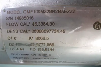 USED Micro Motion CMF100 M328N2BAEZZZ