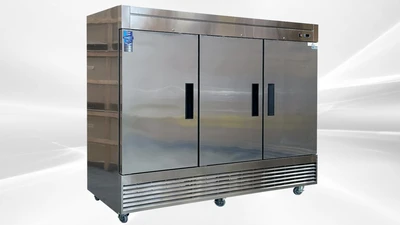 171-0176 3 Door Reach In Stainless Steel Self Contained Cooler