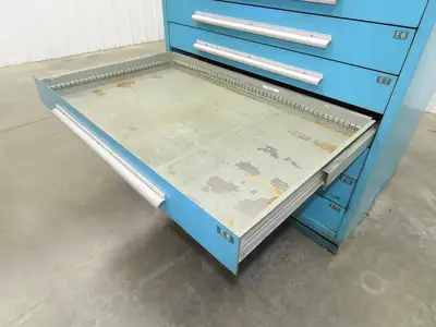 Nu-Era Modular Tool Storage Cabinet 11 Drawer 45x28x61" Stanley Vidmar Blue