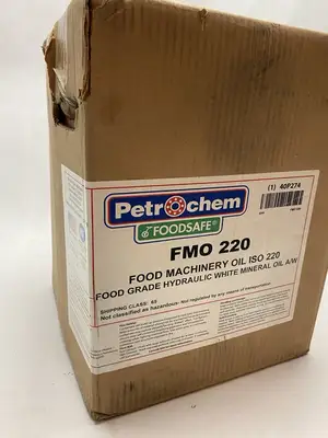 NEW PETROCHEM FOODSAFE FMO 220 FOOD MACHINERY OIL ISO 220 5 GALLONS