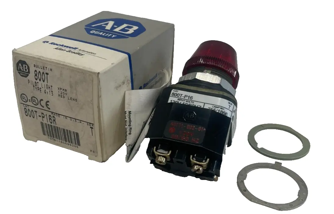 ALLEN BRADLEY 800T-P16R PILOT LIGHT SER.T 800TP16R NEW SURPLUS