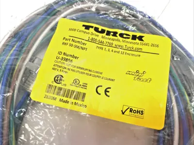 New | in-Stock Turck Minifast Actuator/Sensor Receptacle, Front Mount, U-39856 Electrical Fittings Michigan US | Maverick Industrial Sales #1402557