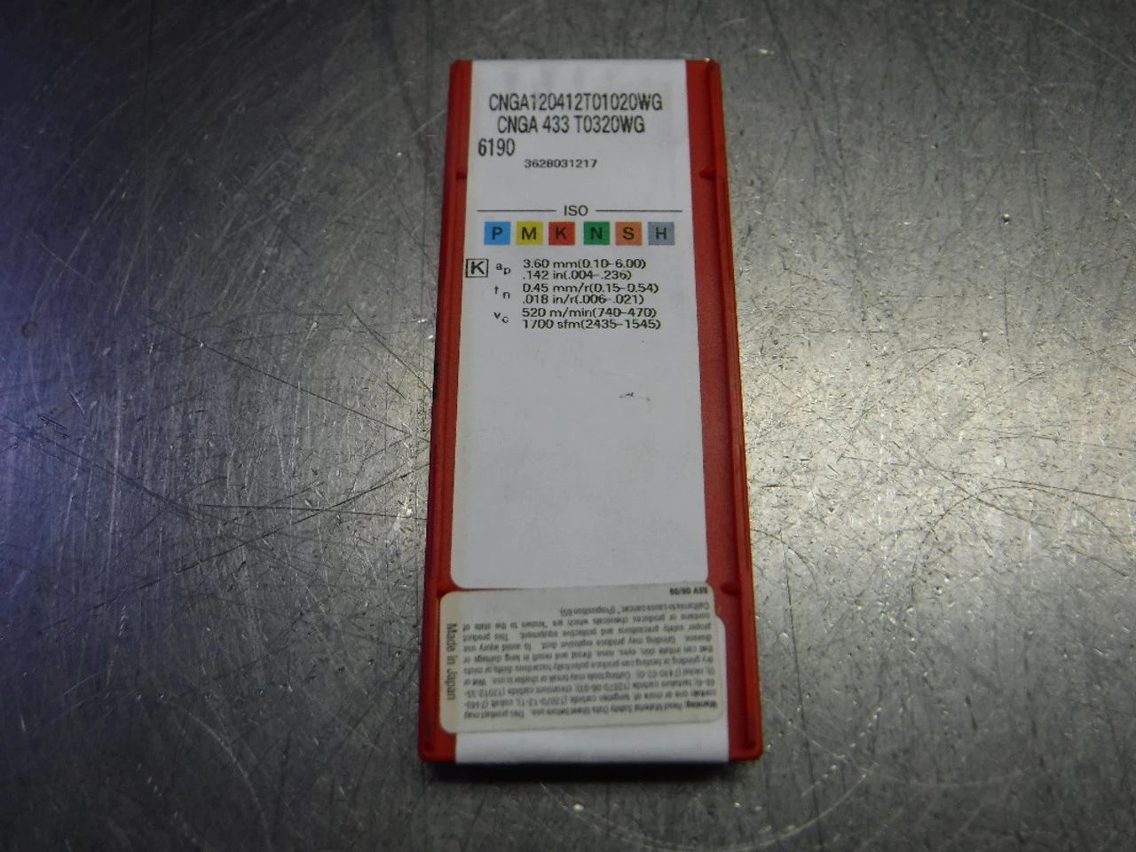 Sandvik Ceramic Inserts QTY10 CNGA433 T0320WG/CNGA120412T01020WG 6190 (LOC2058B)