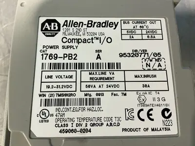 Used 2013 ALLENBRADLEY 1769PB2 PLC Power Supplies Ohio US | HGR 24 #1547052
