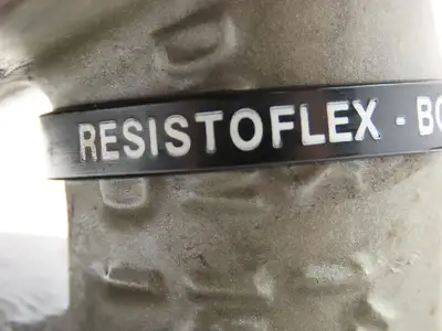 Crane Resistoflex 1" Flanged 45° Elbow PVDF Lined Pipe Fitting  #150 Duct Iron