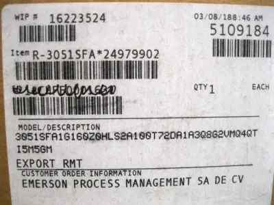 New | in-Stock Rosemount 3051SFA1G160Z0HLS2A100T72DA1A3Q8G2VMQ4QTI5M5GM Sensors New Hampshire US | Bitter End Trading #1566512
