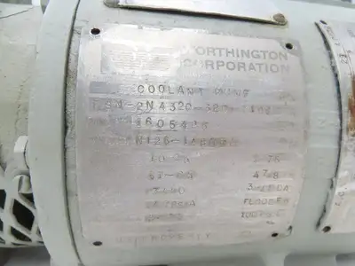 Worthington Aluminum Centrifugal Coolant Pump 3/4" Flanged 10gpm 2Hp 460V